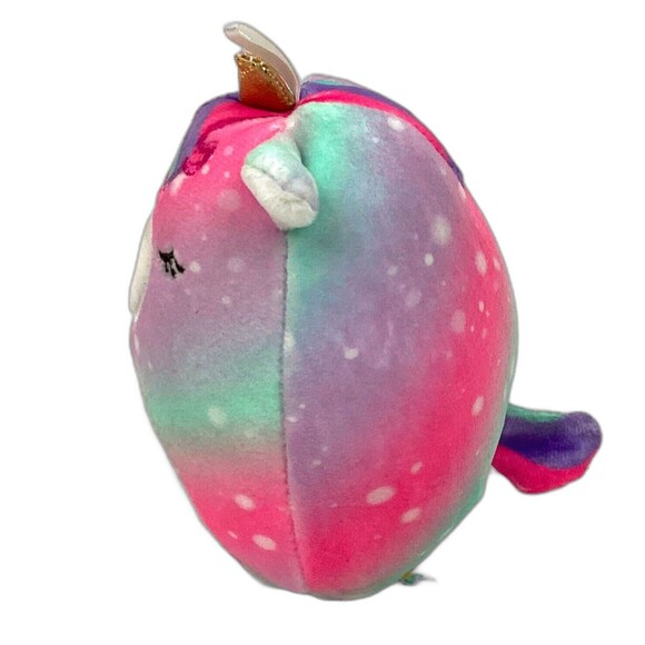 Kellytoy-Squishmallow-Kimia Unicorn-Galaxy Multicolor Swirl Stars - 5" Plush - Picture 5 of 9